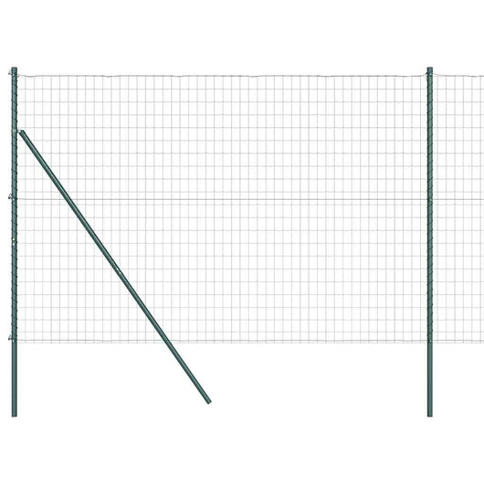 Recinzione con pali. Verde 1.6 x 10 m Acciaio 3350286