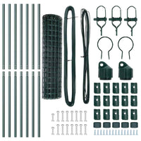 Recinzione con pali. Verde 1 x 10 m Acciaio 3350298