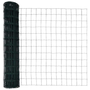 Recinzione con pali. Verde 1 x 10 m Acciaio 3350298