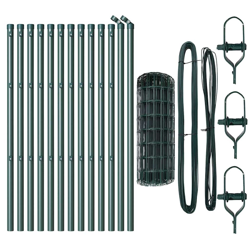 Recinzione con pali. Verde 0.8 x 25 m Acciaio 3350328