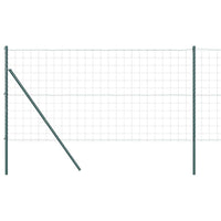 Recinzione con pali. Verde 1.2 x 25 m Acciaio 3350335