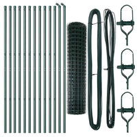 Recinzione con pali. Verde 1.2 x 25 m Acciaio 3350335