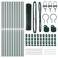 Recinzione con pali. Verde 1.2 x 25 m Acciaio 3350335