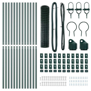 Recinzione con pali. Verde 1.2 x 25 m Acciaio 3350335