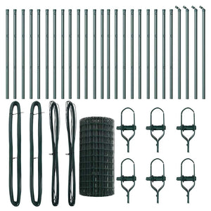 Recinzione con pali. Verde 0.4 x 50 m Acciaio 3350336