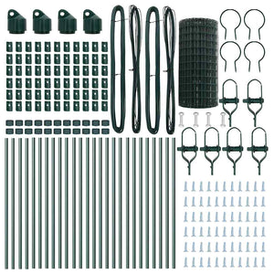 Recinzione con pali. Verde 0.4 x 50 m Acciaio 3350336