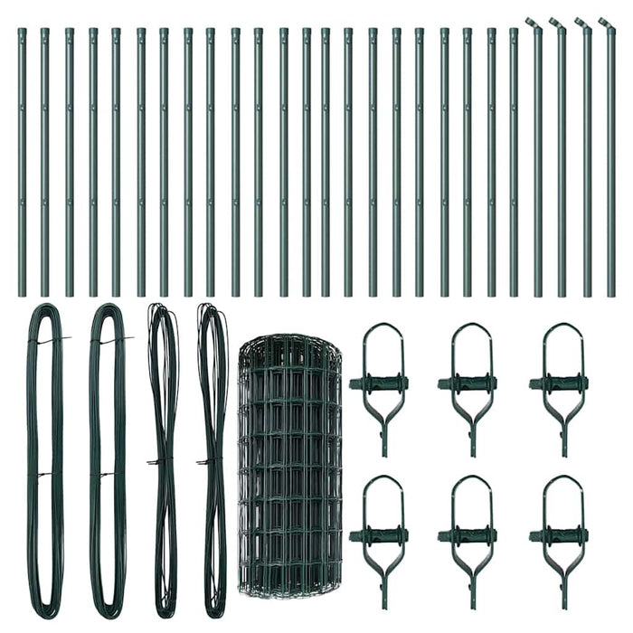 Recinzione con pali. Verde 0.4 x 50 m Acciaio 3350340