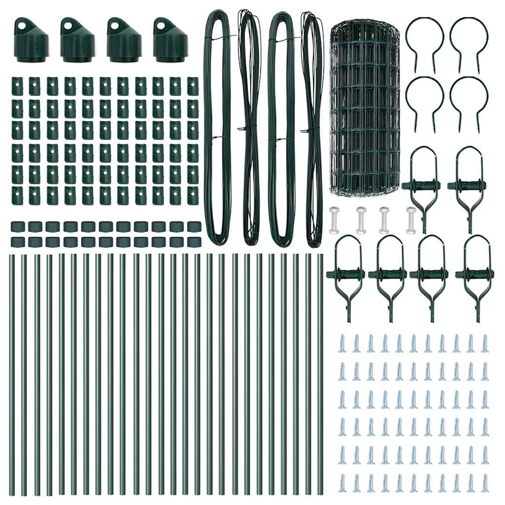 Recinzione con pali. Verde 0.4 x 50 m Acciaio 3350340