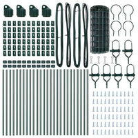 Recinzione con pali. Verde 0.4 x 50 m Acciaio 3350340
