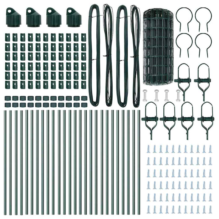 Recinzione con pali. Verde 0.4 x 50 m Acciaio 3350340