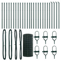 Recinzione con pali. Verde 0.4 x 50 m Acciaio 3350344