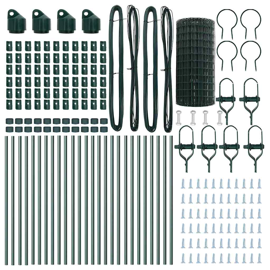 Recinzione con pali. Verde 0.4 x 50 m Acciaio 3350344