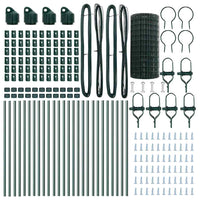 Recinzione con pali. Verde 0.6 x 50 m Acciaio 3350345