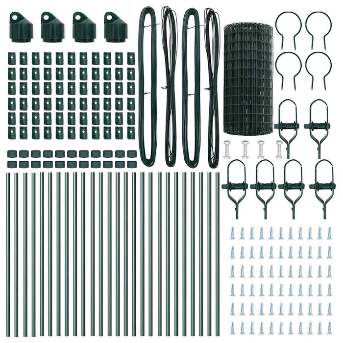 Recinzione con pali. Verde 0.6 x 50 m Acciaio 3350345