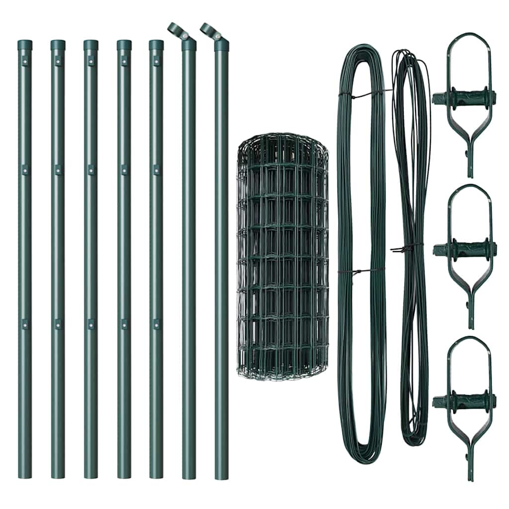 Recinzione con pali. Verde 0.4 x 10 m Acciaio 3350346