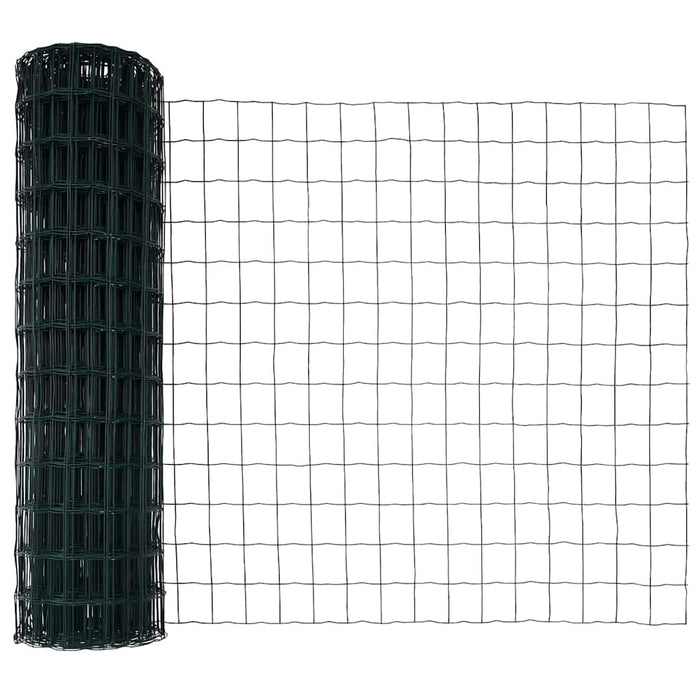 Recinzione con pali. Verde 1 x 10 m Acciaio 3350349