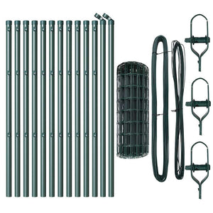 Recinzione con pali. Verde 0.8 x 25 m Acciaio 3350356