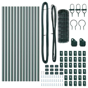 Recinzione con pali. Verde 0.8 x 25 m Acciaio 3350356