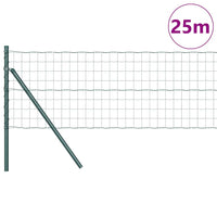 Recinzione con pali. Verde 0.8 x 25 m Acciaio 3350356