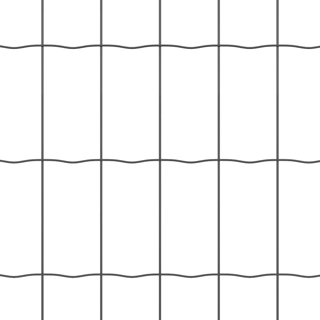 Recinzione con pali. Grigio 1.6 x 10 m Acciaio 3350384