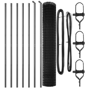 Recinzione con pali. Grigio 1.6 x 10 m Acciaio 3350384