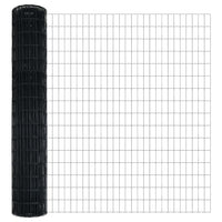 Recinzione con pali. Grigio 1.6 x 10 m Acciaio 3350384