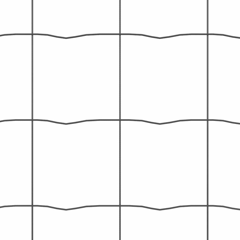 Recinzione con pali. Grigio 0.8 x 25 m Acciaio 3350423