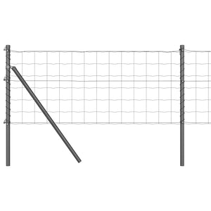 Recinzione con pali. Grigio 0.8 x 25 m Acciaio 3350423