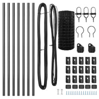 Recinzione con pali. Grigio 0.8 x 25 m Acciaio 3350423