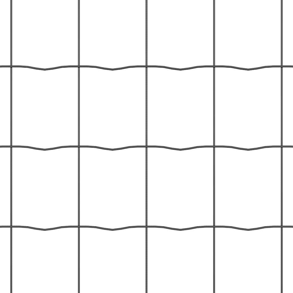 Recinzione con pali. Grigio 0.8 x 10 m Acciaio 3350438