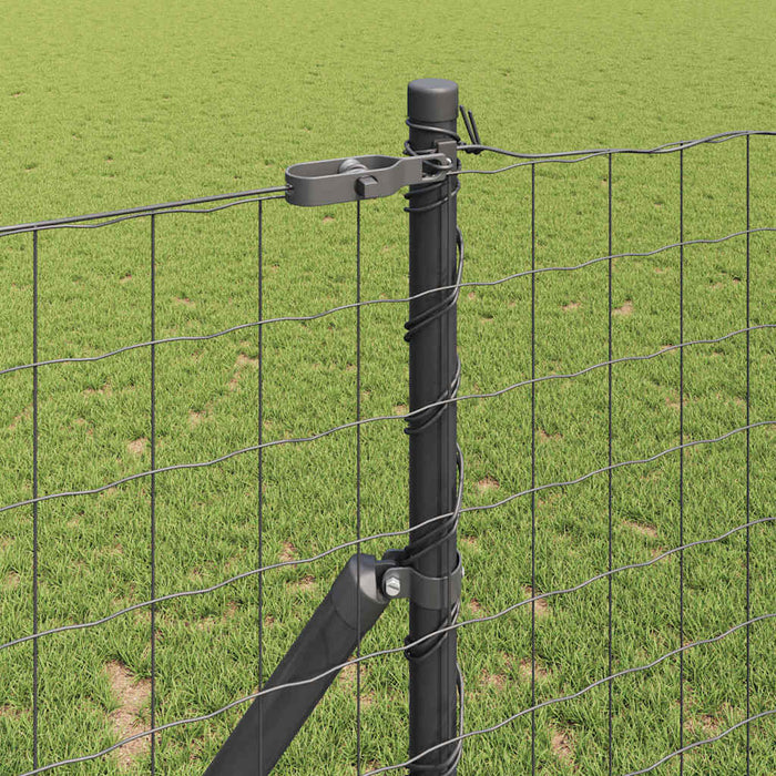 Recinzione con pali. Grigio 1.2 x 25 m Acciaio 3350448