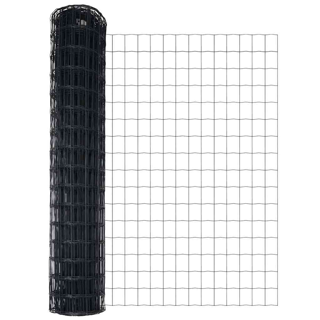 Recinzione con pali. Grigio 1.2 x 25 m Acciaio 3350448