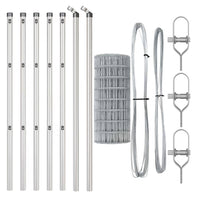 Recinzione con pali. Argento 0.8 x 10 m Acciaio 3350469