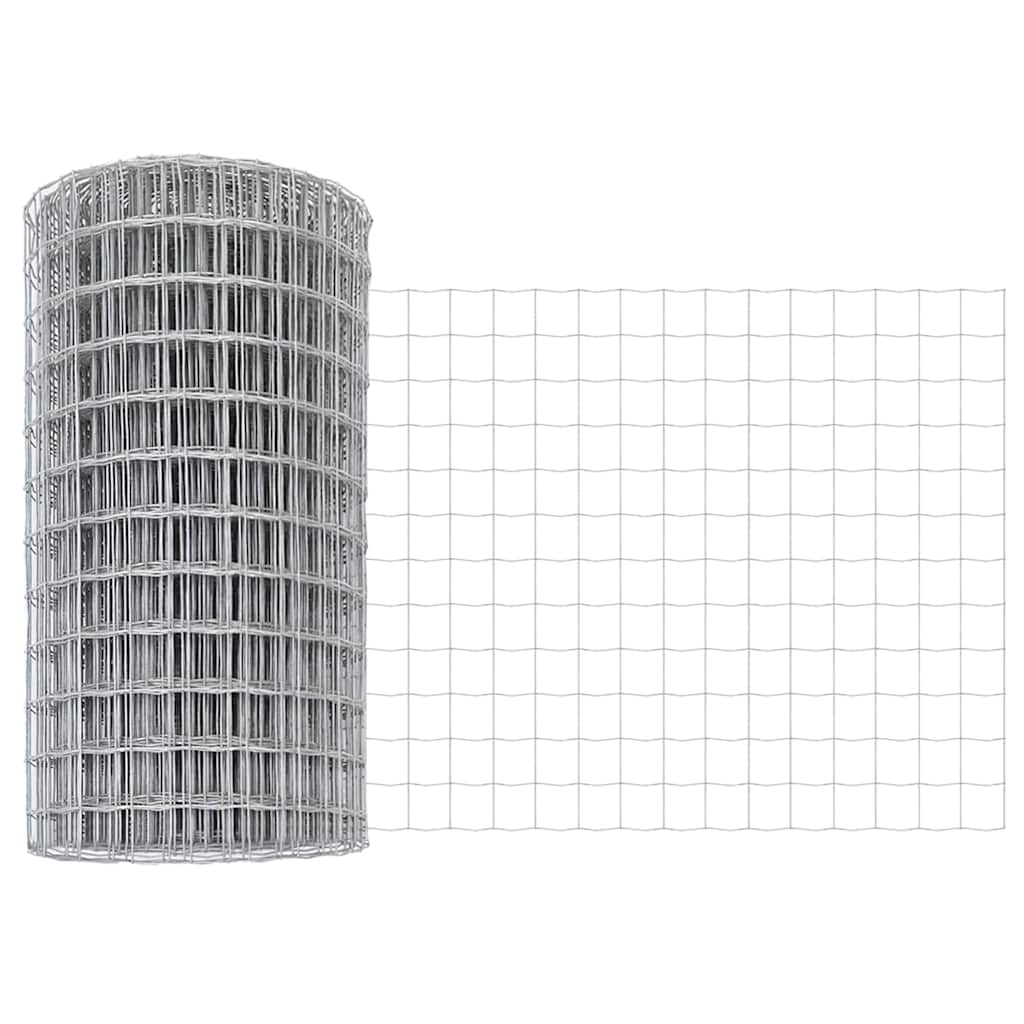 Recinzione con pali. Grigio 0.4 x 25 m Acciaio 3350491