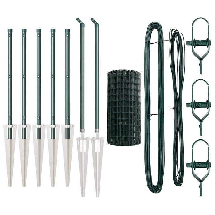 Recinzione con pali. Verde 0.4 x 10 m Acciaio 3350536