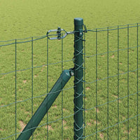 Recinzione con pali. Verde 1 x 10 m Acciaio 3350555