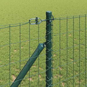 Recinzione con pali. Verde 1 x 10 m Acciaio 3350555