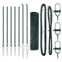 Recinzione con pali. Verde 1 x 10 m Acciaio 3350555