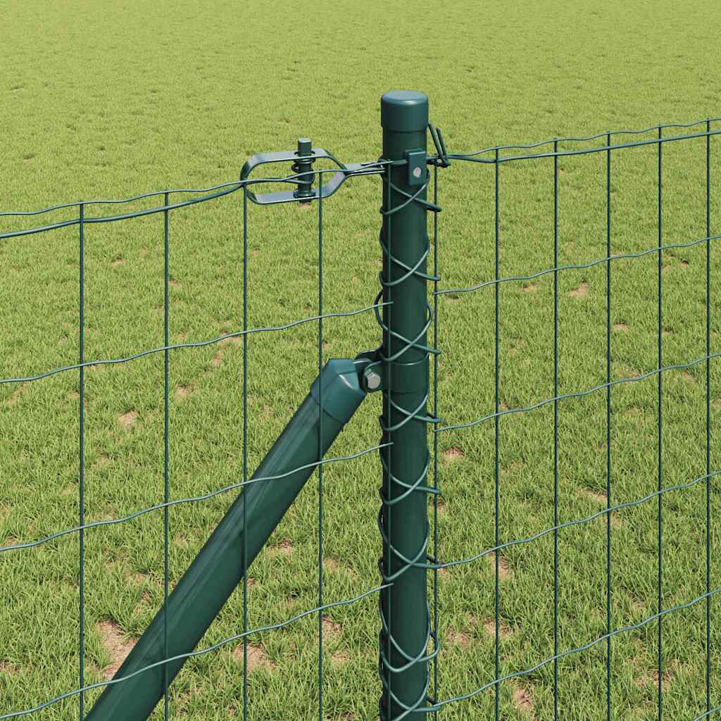 Recinzione con pali. Verde 1.2 x 10 m Acciaio 3350556