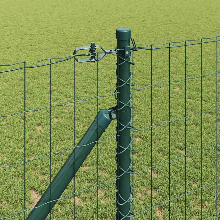 Recinzione con pali. Verde 1.2 x 10 m Acciaio 3350556