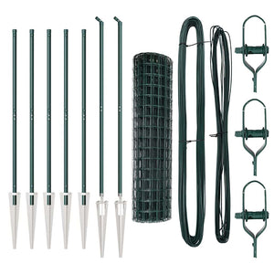 Recinzione con pali. Verde 1.2 x 10 m Acciaio 3350556