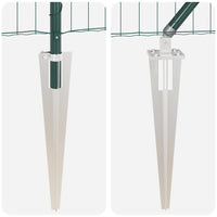 Recinzione con pali. Verde 1.6 x 10 m Acciaio 3350559