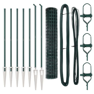 Recinzione con pali. Verde 1.6 x 10 m Acciaio 3350559