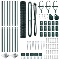 Recinzione con pali. Verde 1.6 x 10 m Acciaio 3350559