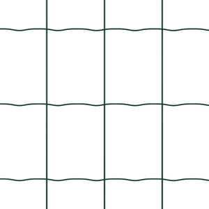 Recinzione con pali. Verde 1.5 x 10 m Acciaio 3350566