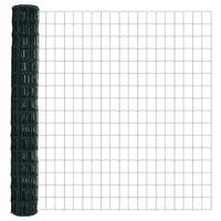 Recinzione con pali. Verde 1.5 x 10 m Acciaio 3350566