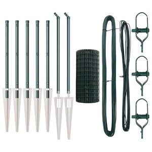 Recinzione con pali. Verde 0.4 x 10 m Acciaio 3350568
