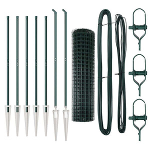 Recinzione con pali. Verde 1.4 x 10 m Acciaio 3350573