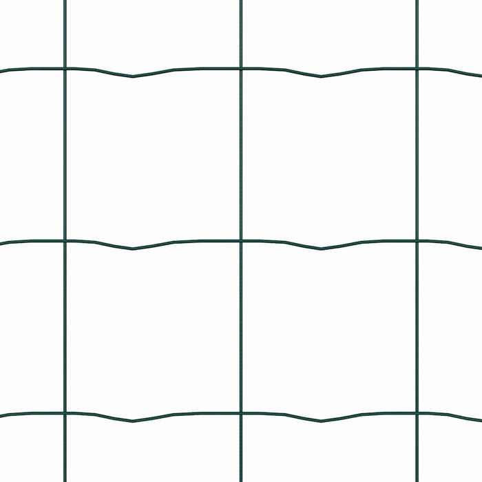 Recinzione con pali. Verde 1.5 x 10 m Acciaio 3350574