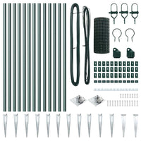 Recinzione con pali. Verde 0.6 x 25 m Acciaio 3350577